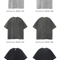 ZODF New Summer Batik Washed T-Shirts For Men Unisex Retro Loose High Street 275gsm Cotton T Shirt Brand Design HY0594