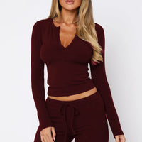 Womens V Neck Button Down Henley T Shirts Y2K Slim Fit Long Sleeve Crop Tops Basic Casual Going Out Tee Shirts