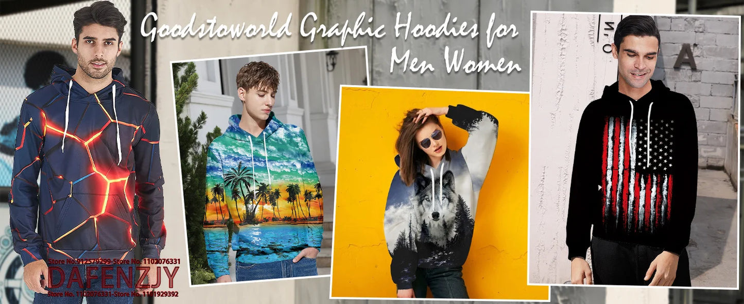 Men's Novelty Food Hoodie 3D Print Pullover Unisex Casual Sweatshirt