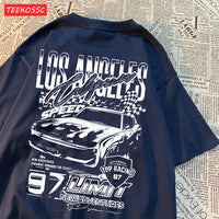 Cool Racing Cars Printed Short Sleeve Breathable Fashion T Shirts Breathable Streetwear Clothing Everyday Cartoon T-Shirt