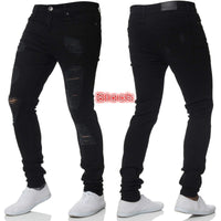 2024 Men Jeans Solid Pockets Stretch Denim Straight Pants Spring Summer Business Casual Trousers Daily Streetwear Men's Clothing