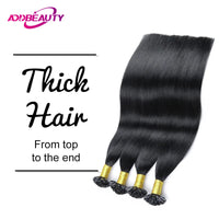Straight Nail U Tip Fusion Human Hair Extension Keratin Capsule Brazilian Human Remy Hair Extensions 0.8g/1g/pc 50g Natural Hair