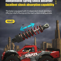Rc Car Off Road 4x4 50km/h Or 75km/h High Speed Brushless Motor Monster Truck 1/16 Desert/Snow Racing Drift Cars Toys For Boys