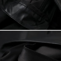 High Waist Wide Leg PU Leather Pants Women's Suit Casual Floor Length Trousers Autumn Winter New Style Loose Fit Long Pants