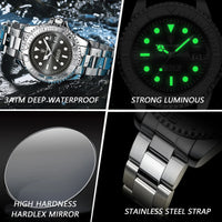 POEDAGAR Business Luxury Man Watch Luminous Waterproof Date Stainless Steel Men Watch High Quality Military Men's Quartz Watches