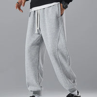 Spring Men's Jogger Pants Elastic Sport Sweatpants Big Size Plus Large 6XL 7XL 8XL Casual Fashion Grey Calf Trouser Autumn Cargo