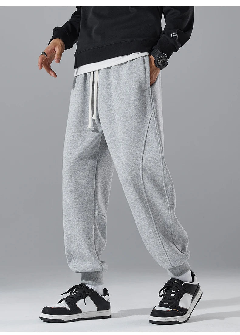 Spring Men's Jogger Pants Elastic Sport Sweatpants Big Size Plus Large 6XL 7XL 8XL Casual Fashion Grey Calf Trouser Autumn Cargo