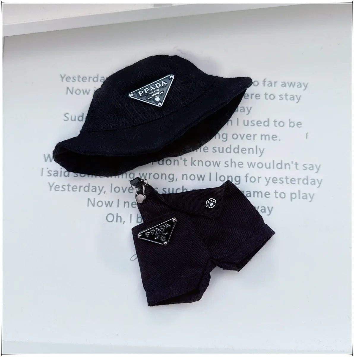 Para 15-17cm Labubu V1 V2 Idol muñeca traje sombrero monos ropa regalo Mini ropa de muñeca de peluche accesorios de atuendo