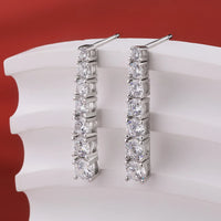 BXINY 2.8CT Full Moissanite Drop Earrings S925 Silver D Color Lab Diamonds Tassel Dangle Earring for Women Wedding Gifts Jewelry