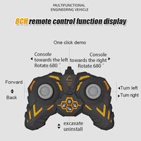 RC Car Children Toys Remote Control Car Toys For Boys Radio Control Excavator Dump Truck Bulldozer Electric car Kids Toys Gift