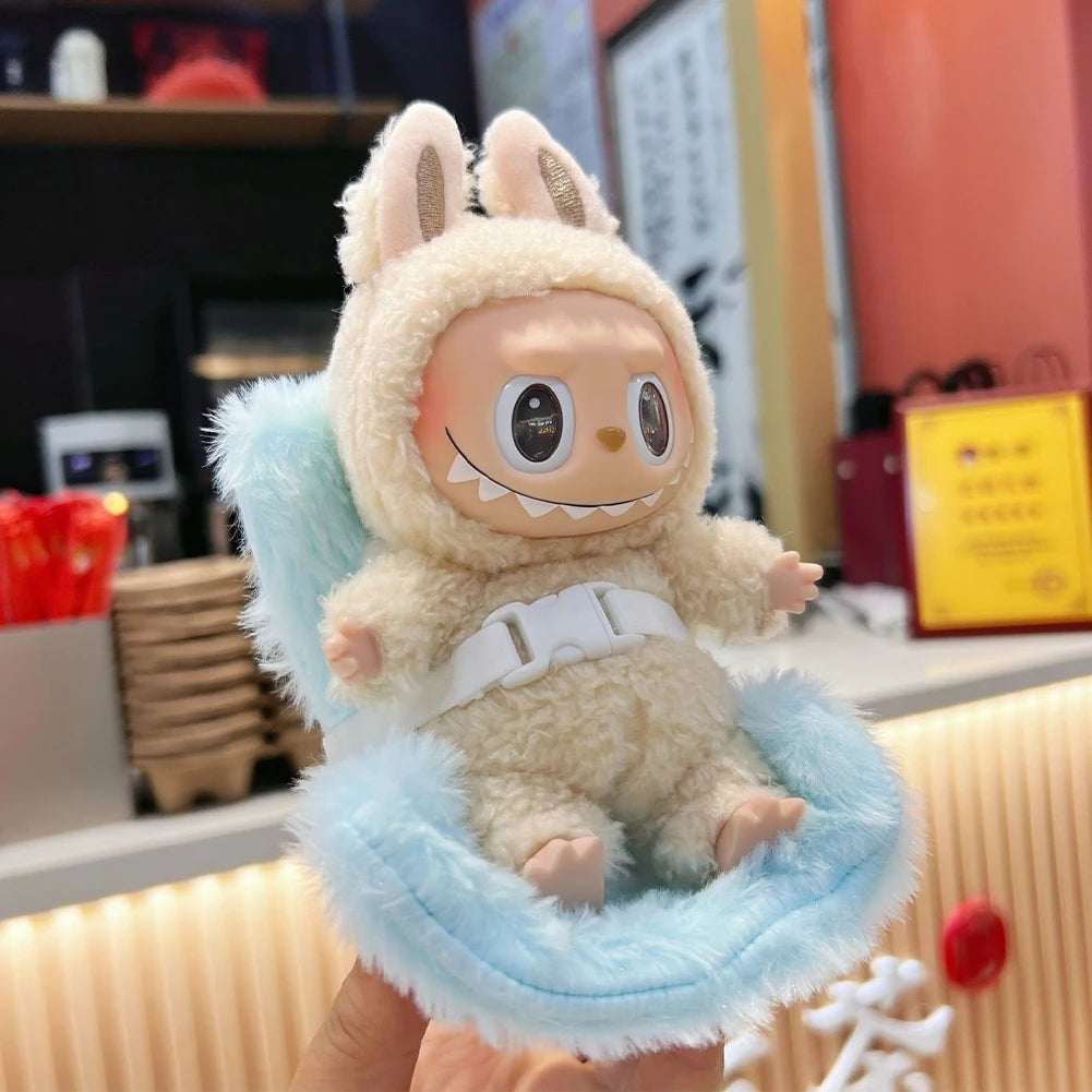Car Doll Safety Seat for OB11 Labubu Cartoon Chair Model for Labubu Car Seat Outlet Decor for Labubu Doll Car Interior Styling