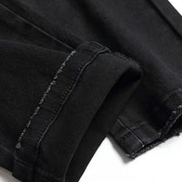 European and American new washed hole Zhangzai trendy fashion jeans