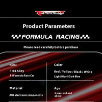 New RC car August  Product 1:64 Mini Alloy Car Model, Adjustable Lighting Formula Racing, Children's Remote Control Car