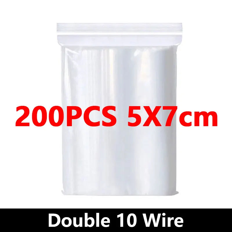 Small Zip Lock Plastic Bags Reclosable Transparent Bag Vacuum Storage Bag Ziplock Food Storage Bags Plastic Zip bag Sealing bag