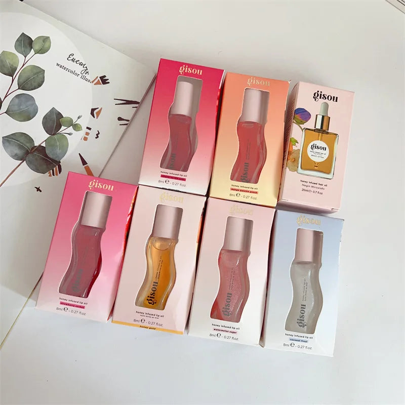 Original Gisou Moisturizing Lip Balm Lip Oil Gloss Care Of The Lips Benetitnt For Lips Plumping Exfoliating Plumping Gloss Oil