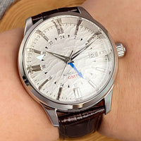 Tandorio 200M Water Resistant Dive NH34 GMT Cream Black Dial Automatic Watch Men Sapphire Polished Case Glass Back Montre hommes