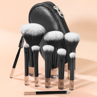 Makeup Brush Sets,10pcs Plastic mini with bag multifunctional Makeup Brush at home or On-the-Go