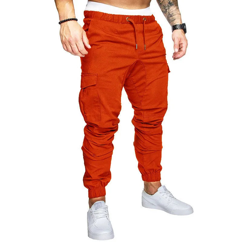 Men Pants Thin Fashion Casual Jogger Pants 2020 Streetwear Cargo Pants Men's Multi-pockets Trousers Fitness Gyms Sweatpants Mens