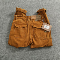 Retro Heavyweight Minimalist Workwear Pants Men's Loose Straight Leg Casual 100% Cotton Twill Woven 3D Stand Cut Tapered Pants