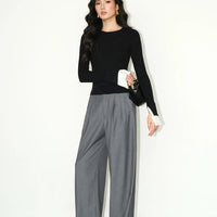 Multicolor Office High-waisted Wide-leg Suit Pants Women's 2025 Autumn Loose and Drape Casual Straight Mopping Trousers