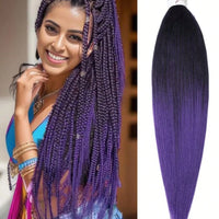 Braiding Hair Pre-stretched 26Inch Hair Extensions for Afro Crochet Braids Synthetic Fake Hair DIY Multi-Color Optio Jumbo Braid