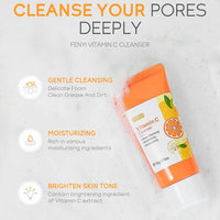 Vitamin C Facial Cleanser Skin Deep Cleansing Moisturizing Blackhead Removal Skincare Face Wash Foam Face Cleanser Skin Care