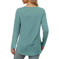Traf 2024 Mujer Womens Long Sleeve Round Neck Shirts Side Split Basic Loose Tunic Tops Casual Shirts Ropa De Mujer Fashion