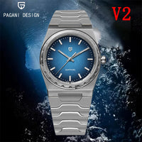 PAGANI DESIGN 2025 New Thin 7mm Fashion Men Quartz Watch V2 Stainless Steel Sapphire 10Bar Waterproof  C3 reloj hombre