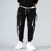New Streetwear Men's Multi Pockets Cargo Harem Pants Hip Hop Casual Male Track Pants Joggers Trousers Fashion Harajuku Men Pants
