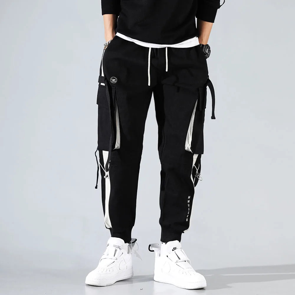 New Streetwear Men's Multi Pockets Cargo Harem Pants Hip Hop Casual Male Track Pants Joggers Trousers Fashion Harajuku Men Pants
