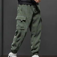 Spring Autumn New Style Elastic Waist Casual Pants for Men Stretch Straight Drawstring Harem Jogging Sports Long Pants Male