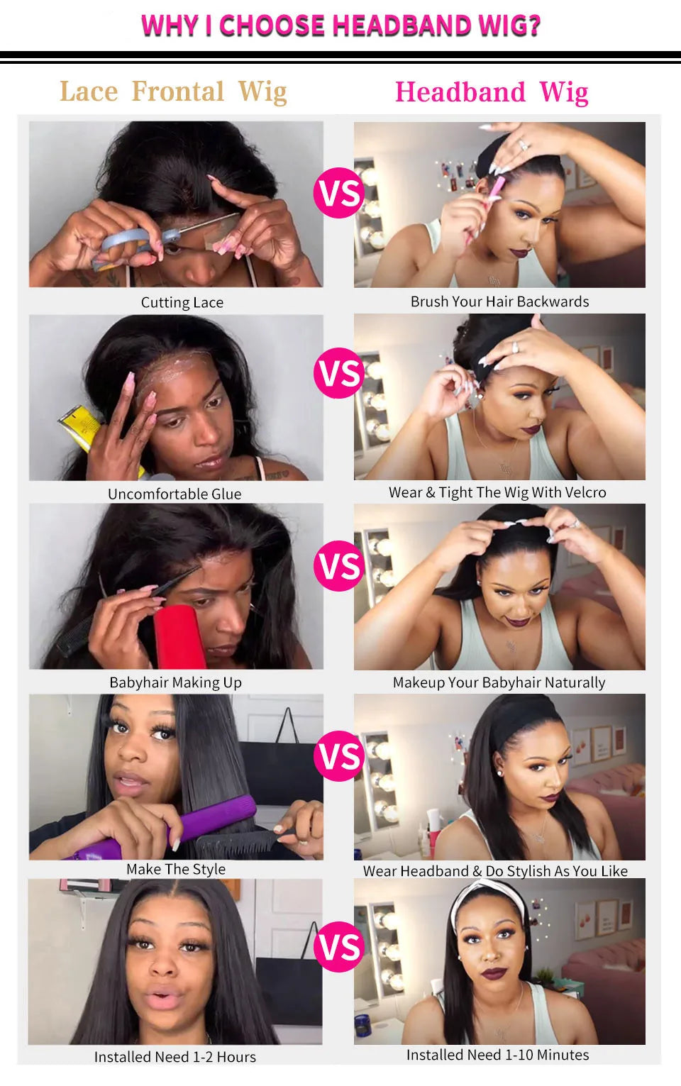 Brazilian Straight Hair Headband Wig Remy Human Hair Wigs For Women Scarf Wig Straight Hair Wigs With Headband