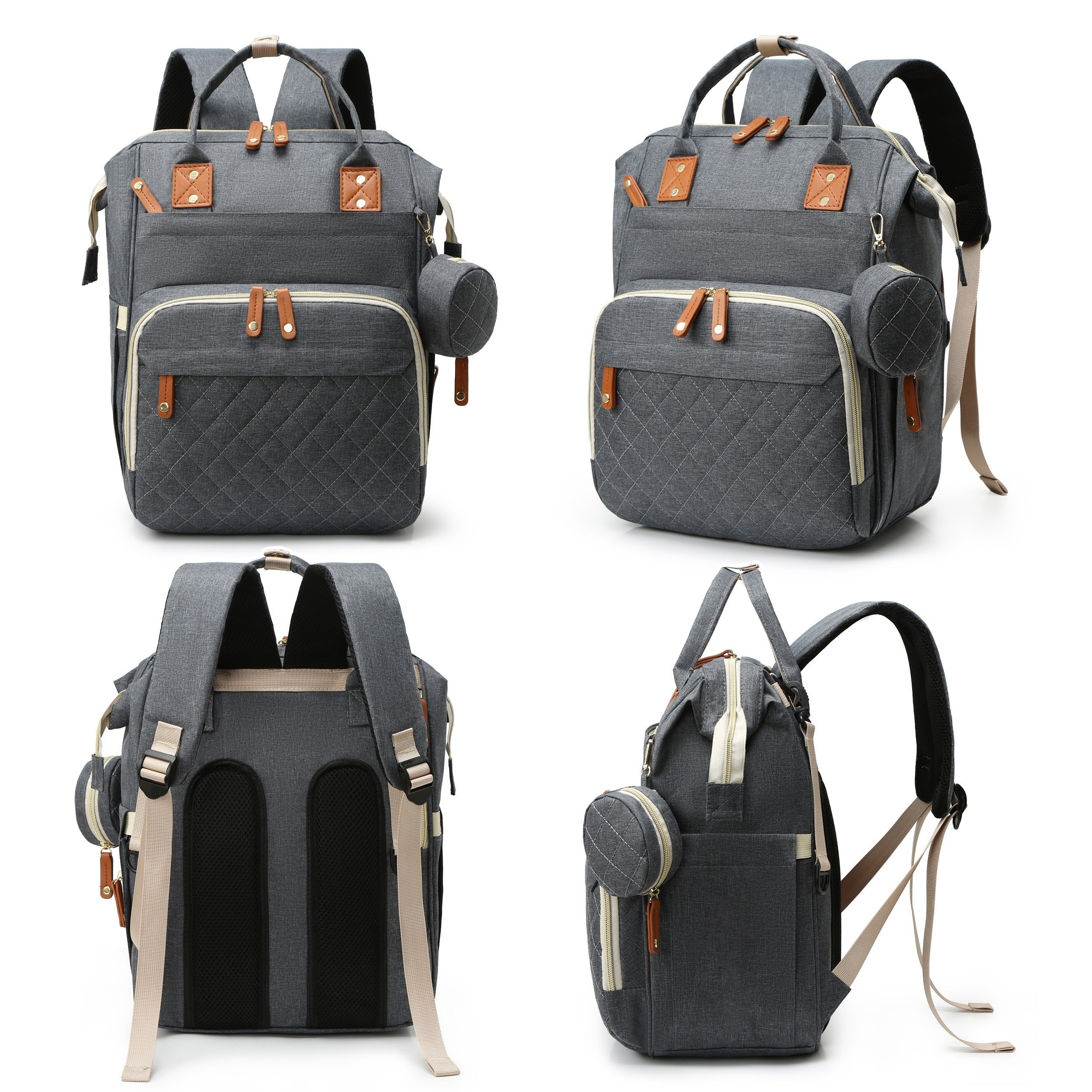 Lamroro Diaper Bag Backpack, Multifunction Travel Back Pack Maternity Changing Bags, Large Capacity, Stylish, Bag for Boys& Girls, Registry Search, Essentials Gifts, with USB Charging Port for Moms Dads