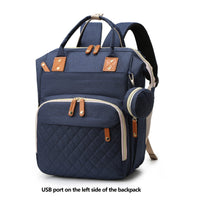 Lamroro Diaper Bag Backpack, Multifunction Travel Back Pack Maternity Changing Bags, Large Capacity, Stylish, Bag for Boys& Girls, Registry Search, Essentials Gifts, with USB Charging Port for Moms Dads